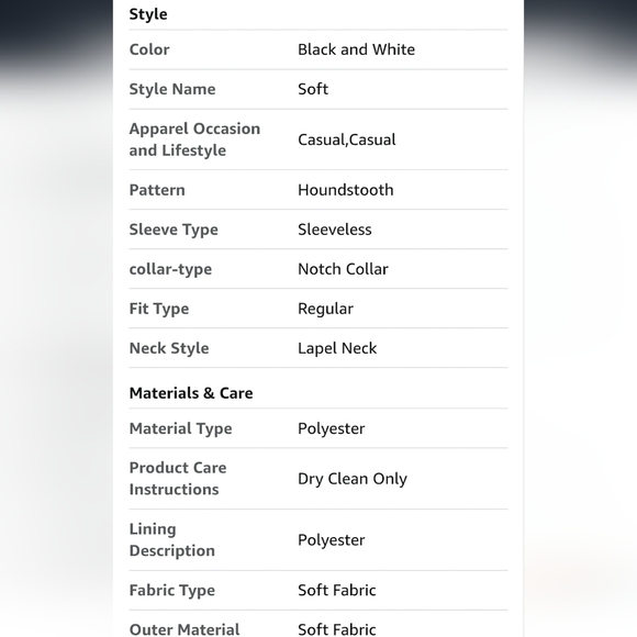 Women Vest Woundstooth Black and White Sleeveless Vest - Picture 6 of 6